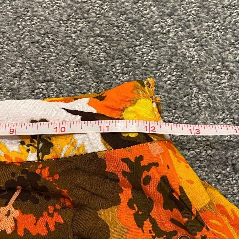 Anthropologie Wolven Mavis Tiered Midi Ruffle Floral Skirt 16190 - Picture 8 of 13